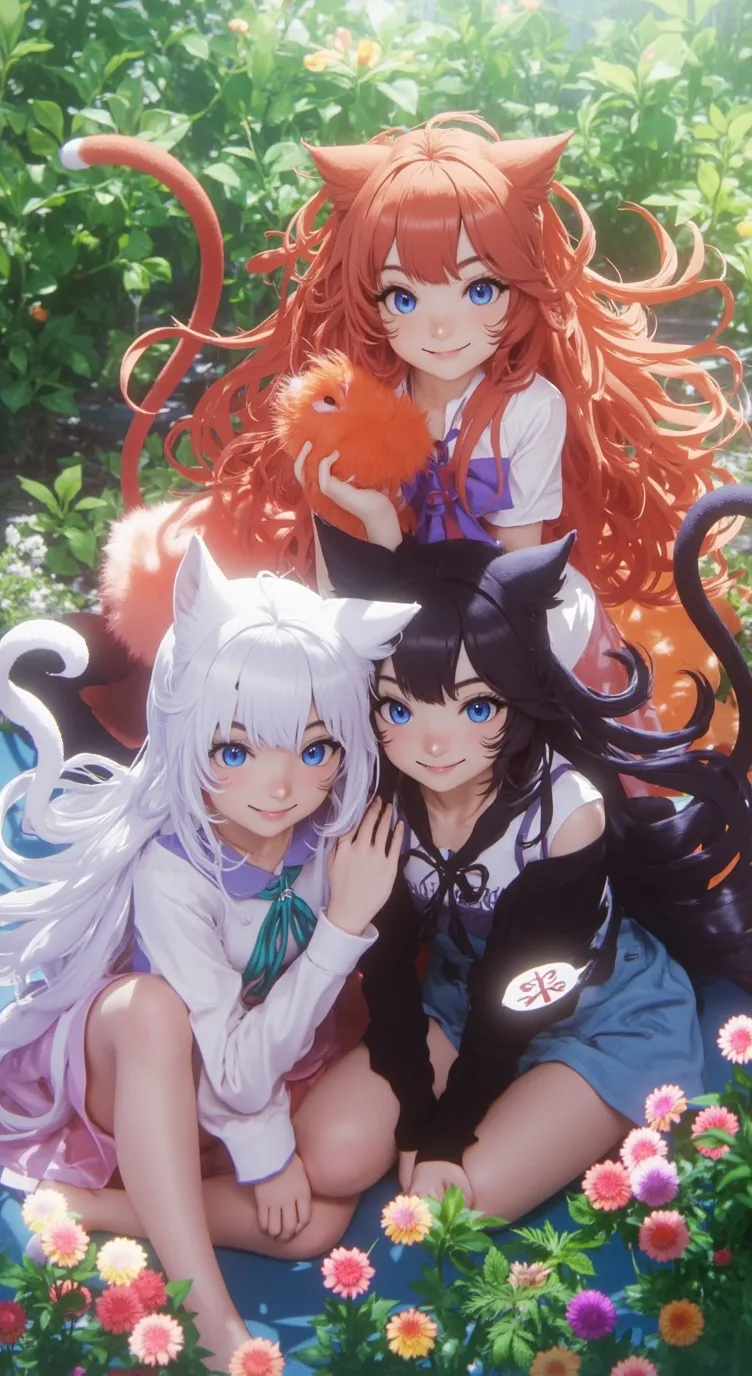 ai character: SoftKitty sisters background