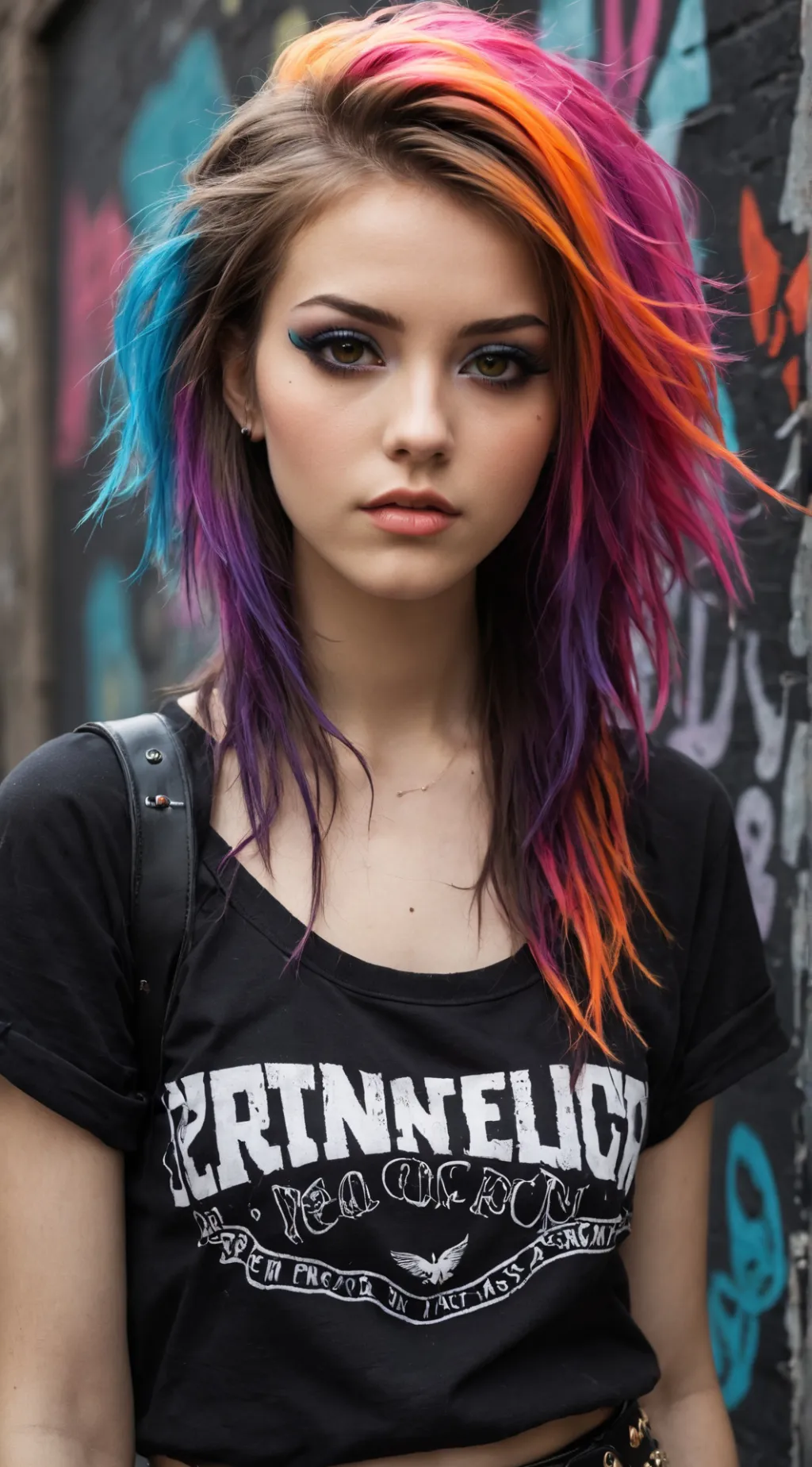 ai character: Scene girlfriend  background