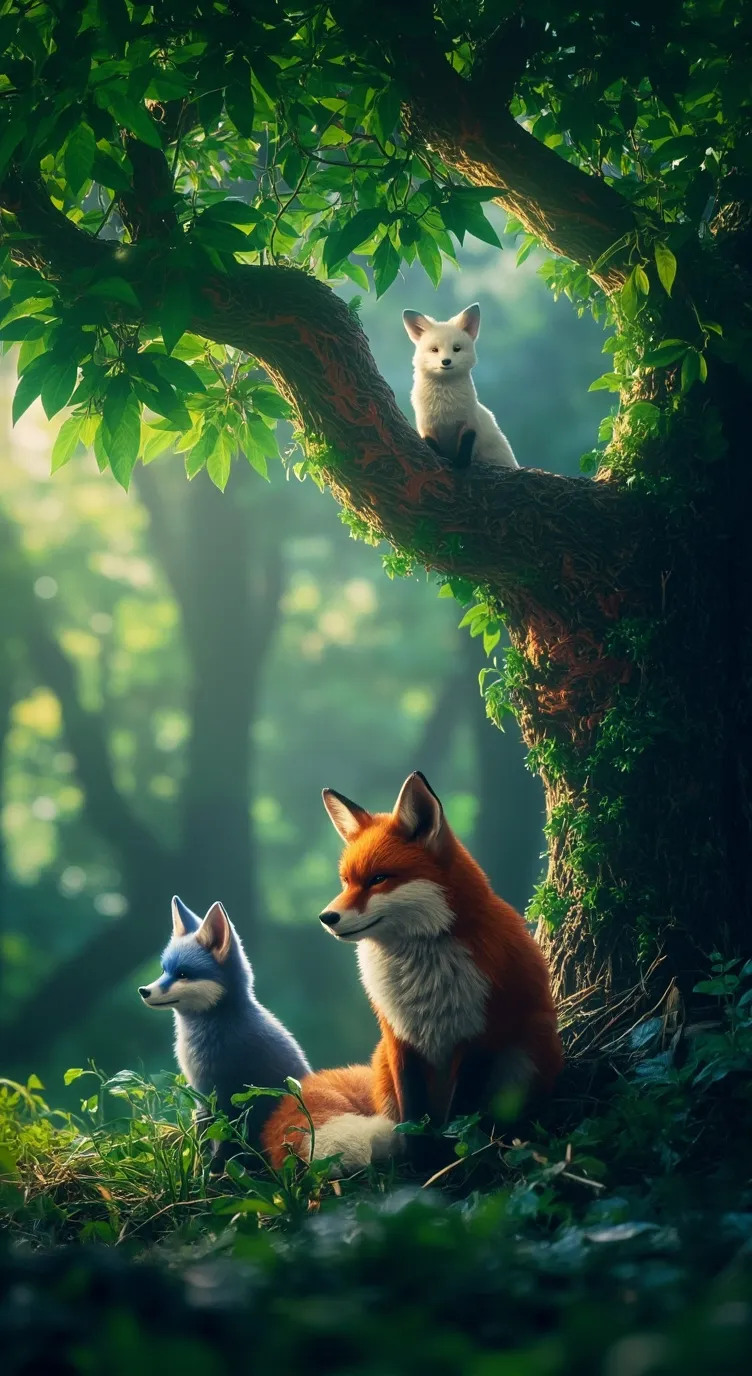 ai character: Fox family 2 background