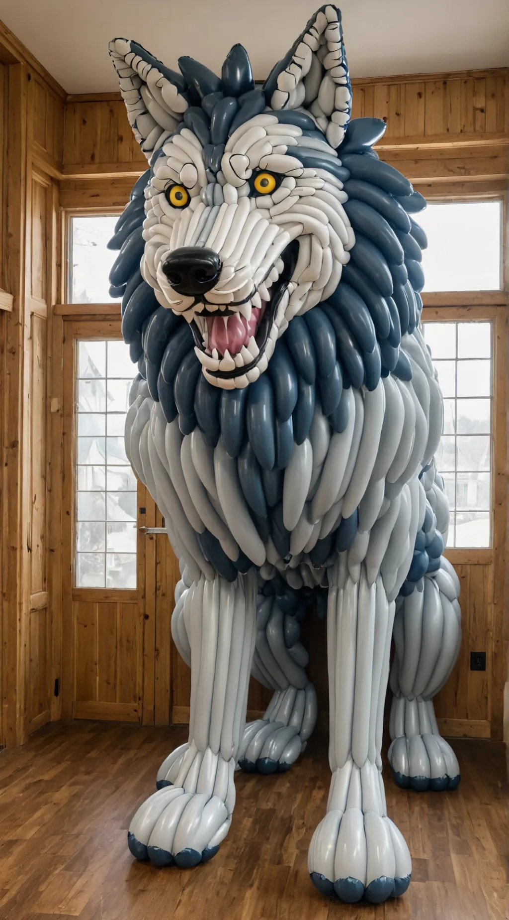 ai character: Balloon wolf background