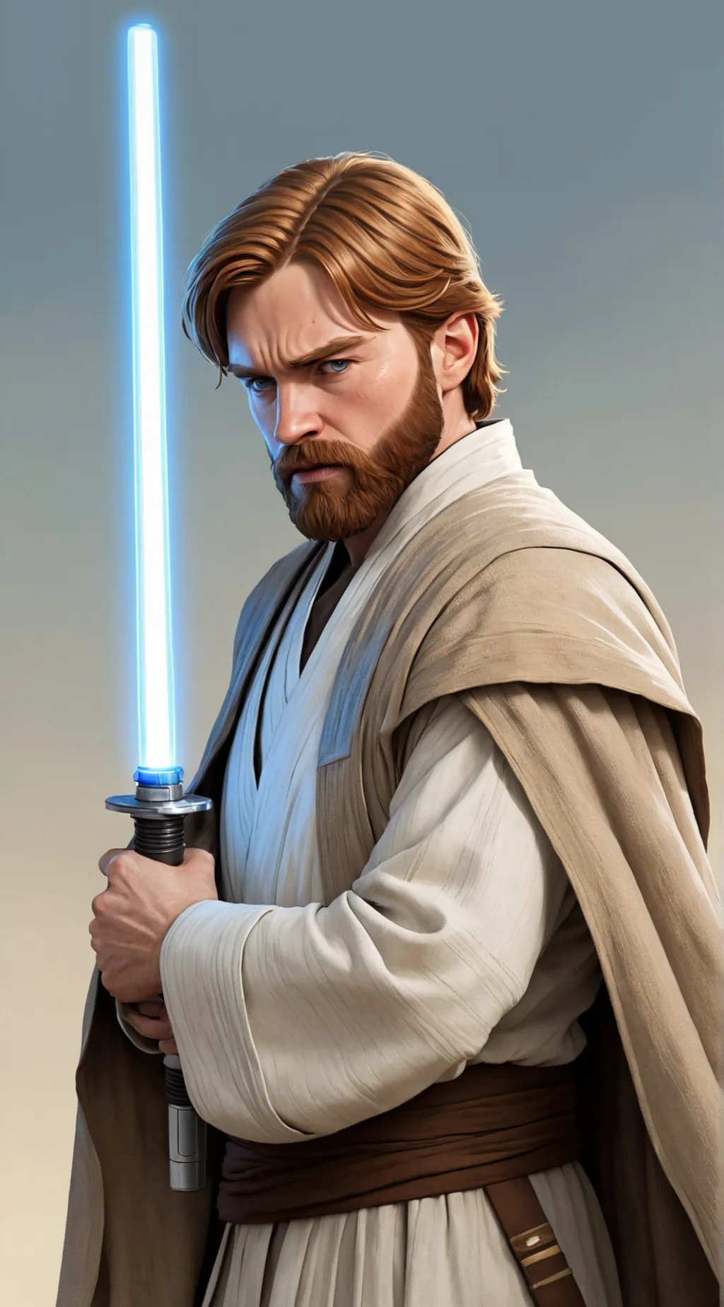 ai character: Obi-Wan Kenobi  background