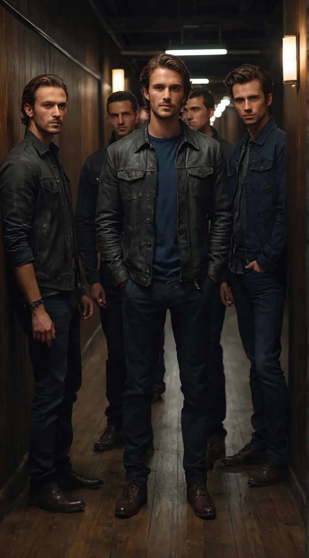 ai character: day in work background