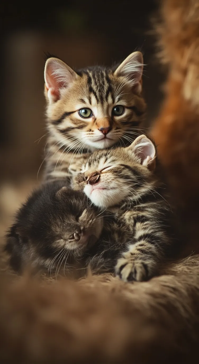 ai character: Very cute kittens background