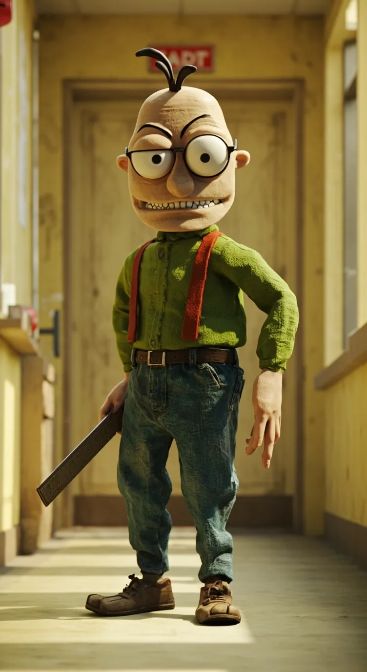 ai character: Funny Baldi background