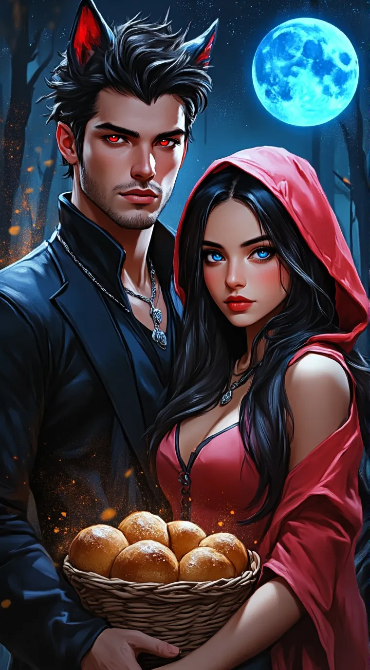 ai character: Red Riding Hood  background