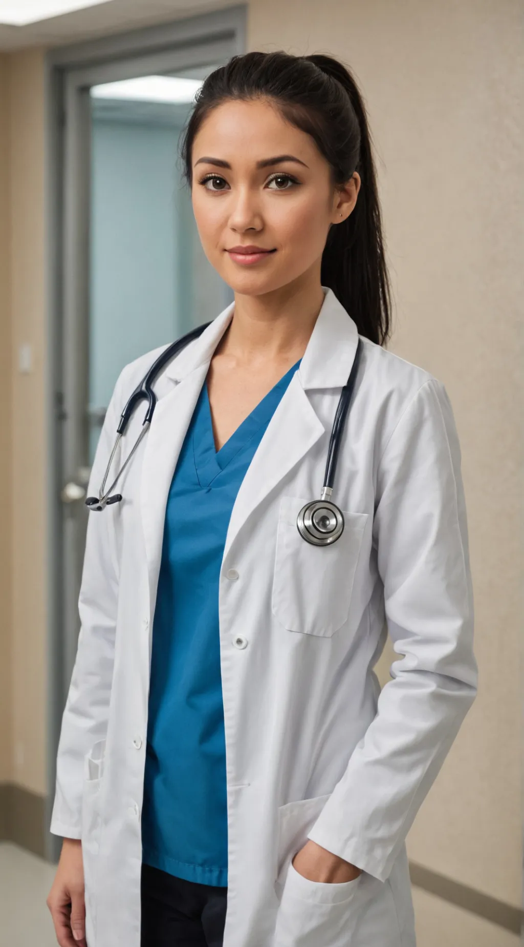 ai character: Female doctor background