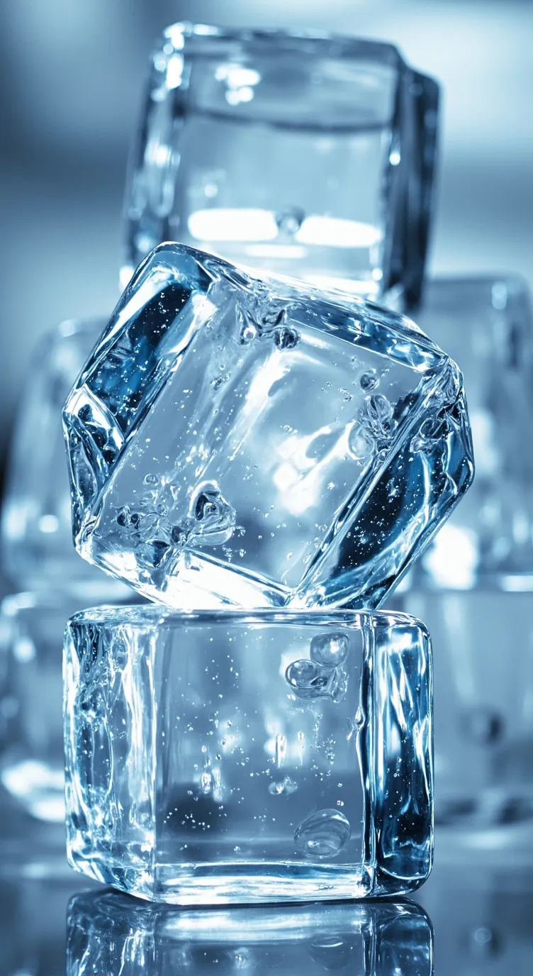 ai character: Ice cubes background