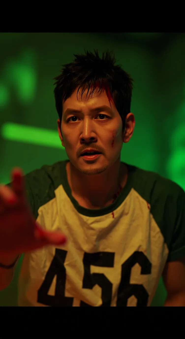 ai character: squid game  background