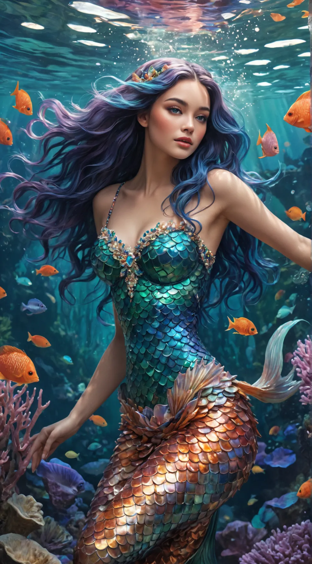 ai character: Aquaria  background