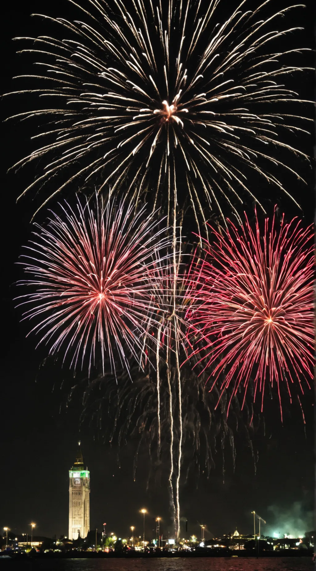 ai character: HAPPY NEW YEAR!! background