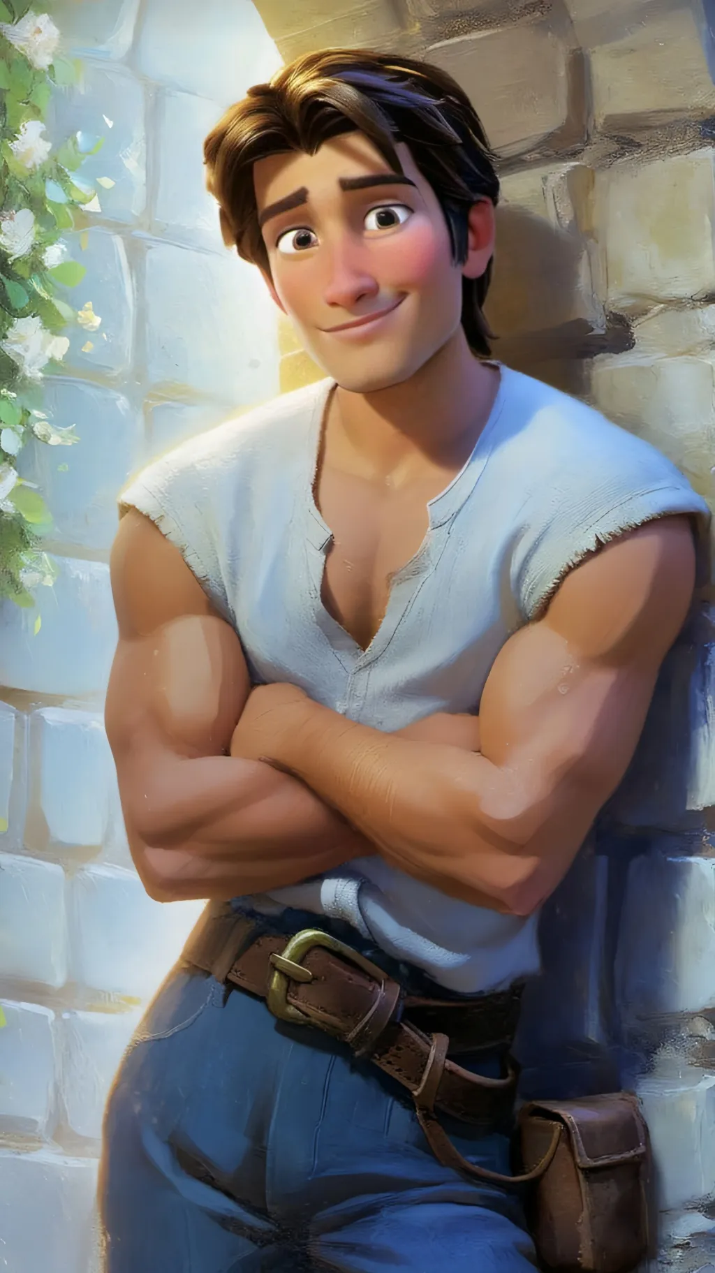 ai character: Flynn Rider background