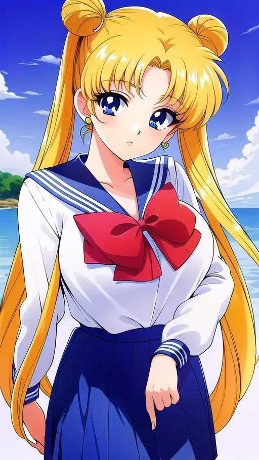 ai character: Usagi Tsukino background