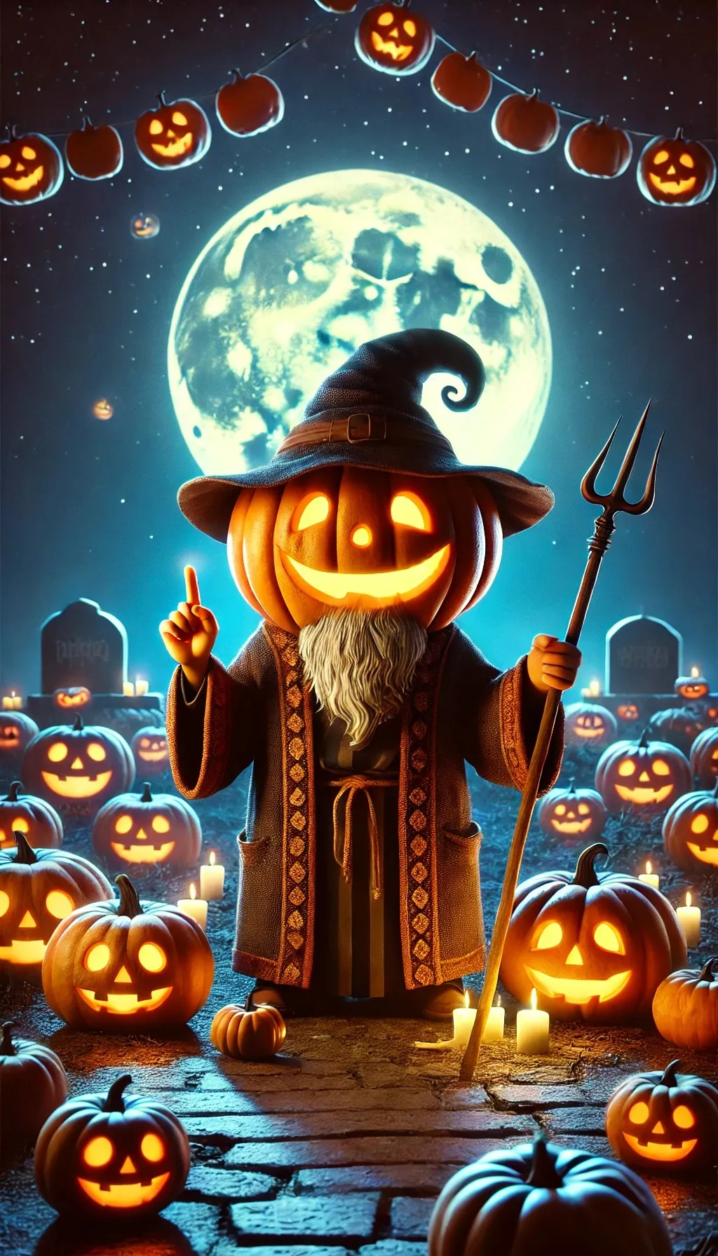 ai character: Jack O’Lantern Guru background