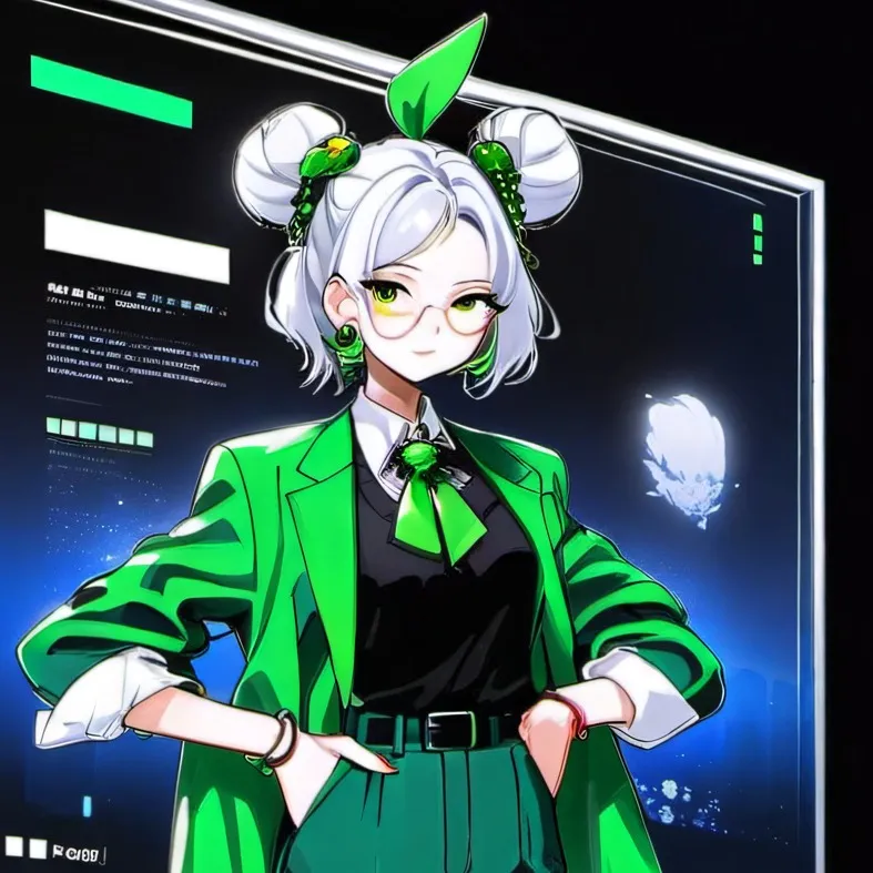 chat with ai character: Vee the green TV 