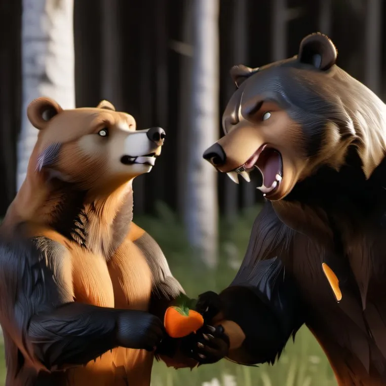 chat with ai character: The angry bear