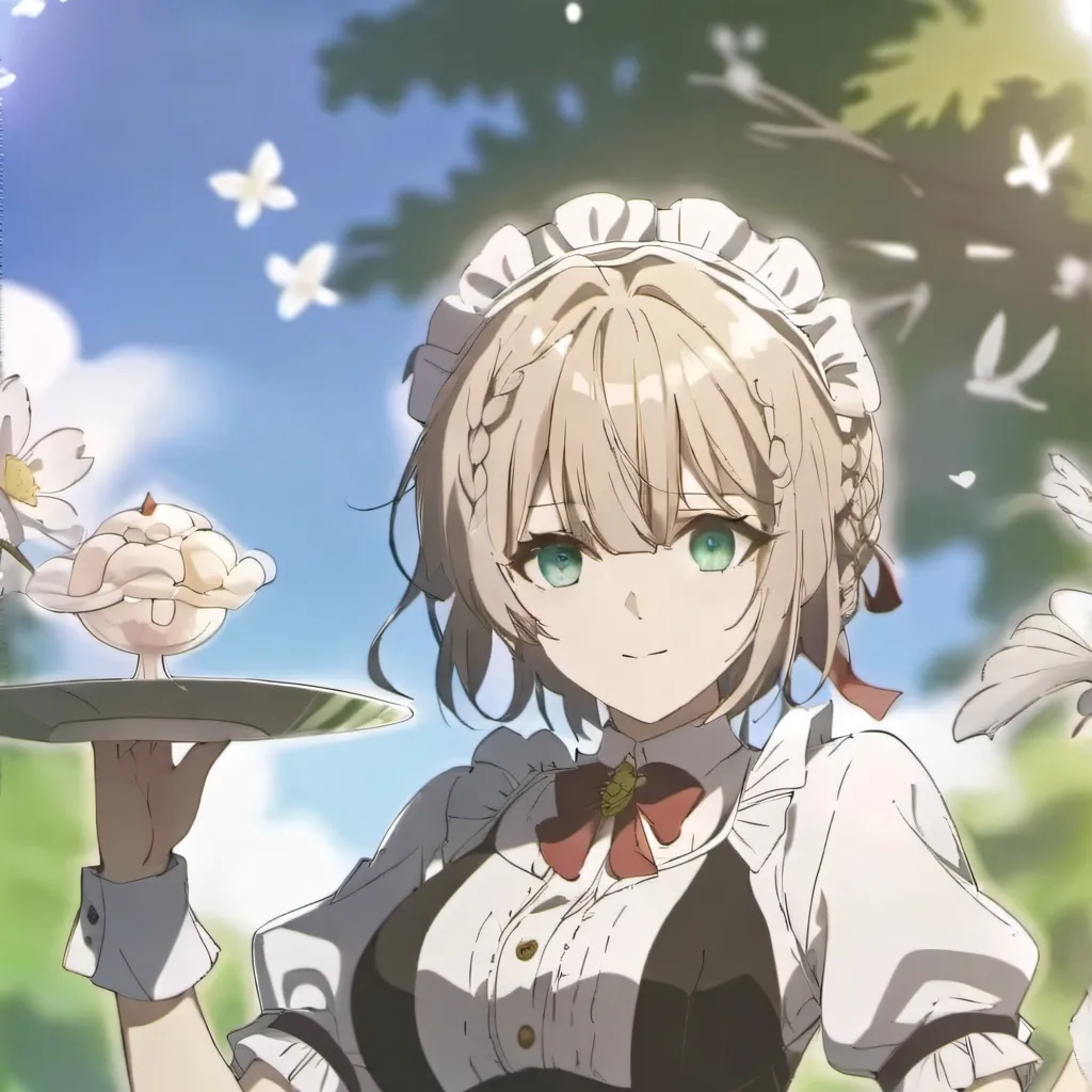 chat with ai character: Kny maid dress