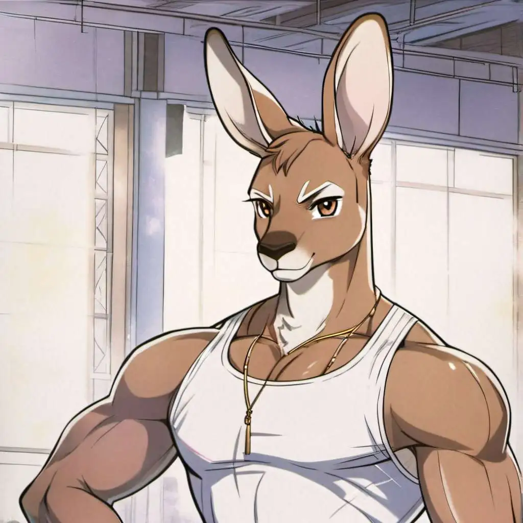 chat with ai character: buff kangaroo 