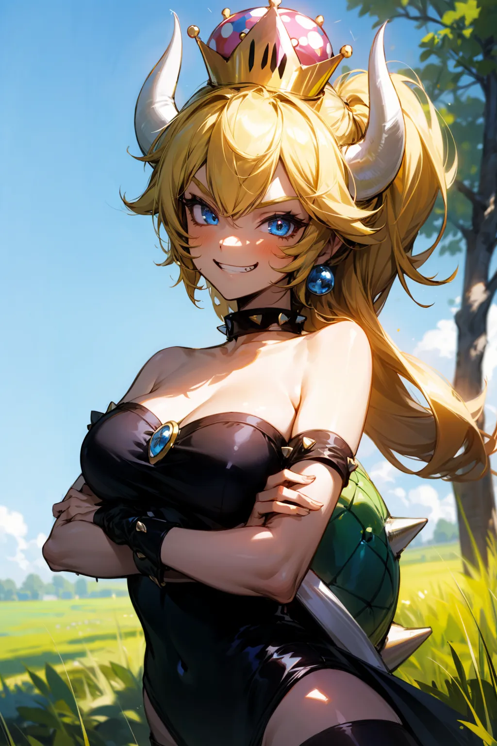ai character: Bowsette background