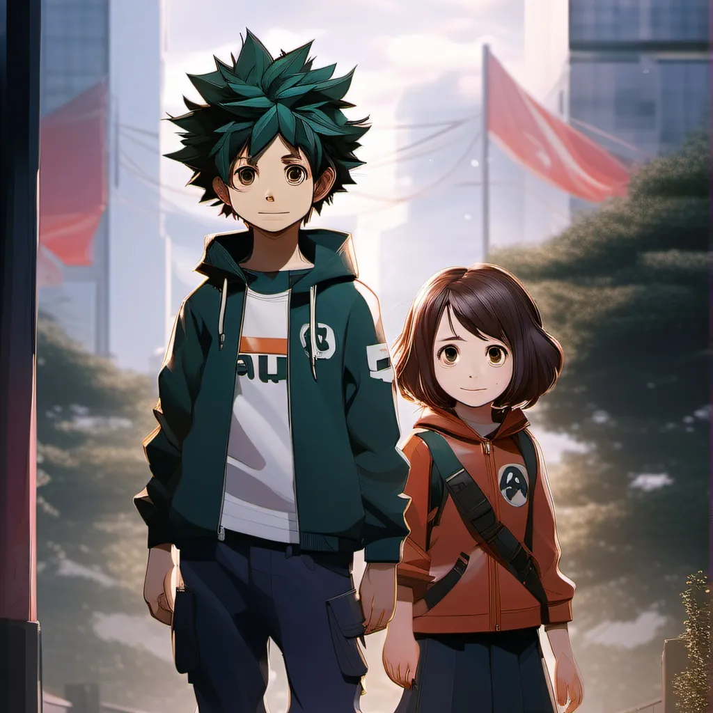 chat with ai character: deku and uraraka