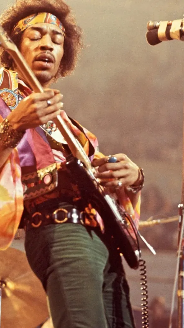 ai character: Jimi Hendrix background