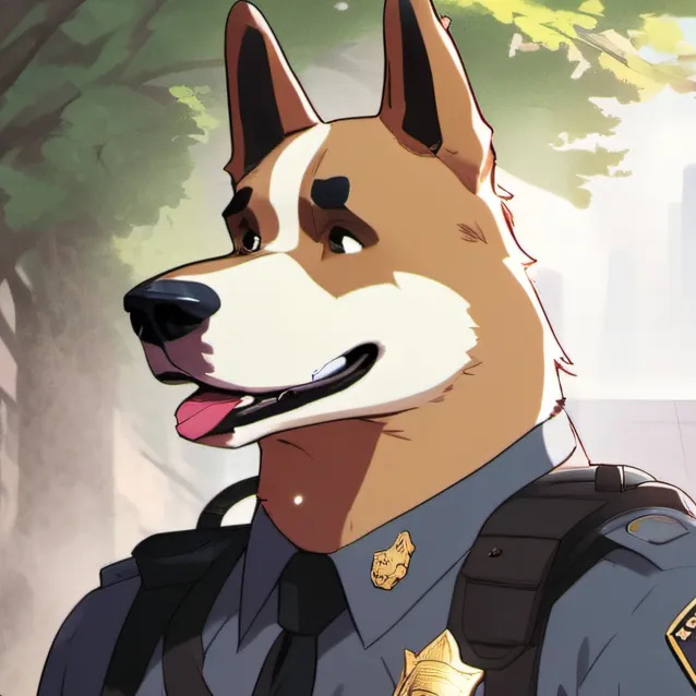 chat with ai character: Dog man!