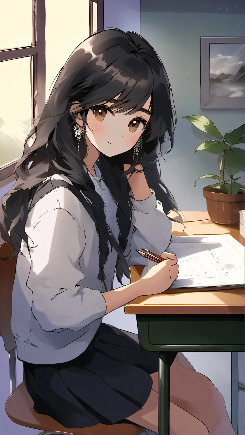 ai character: Kuzuri Hoshino background
