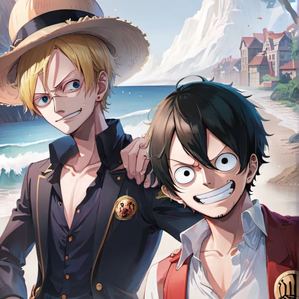 chat with ai character: sanji and Luffy 