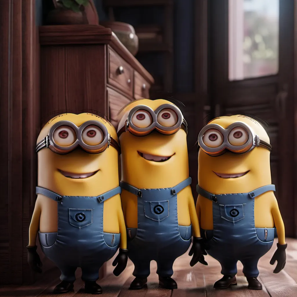 chat with ai character: Minion trio D,K,B