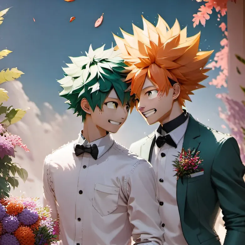 chat with ai character: Bakudeku wedding 