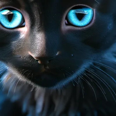 chat with ai character: Black kitten