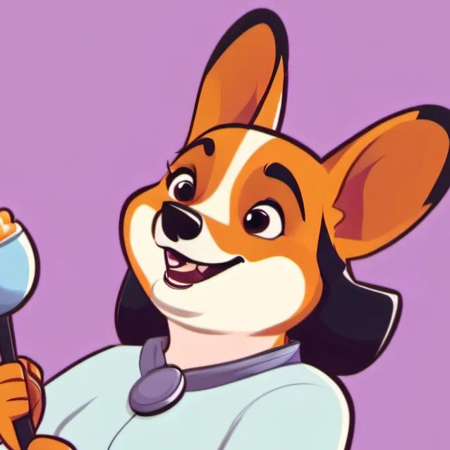 chat with ai character: cartoon dog team
