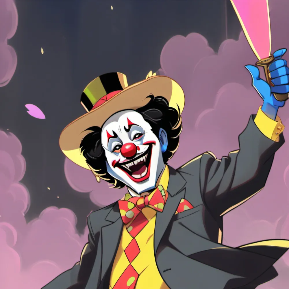 chat with ai character: Crípy clown