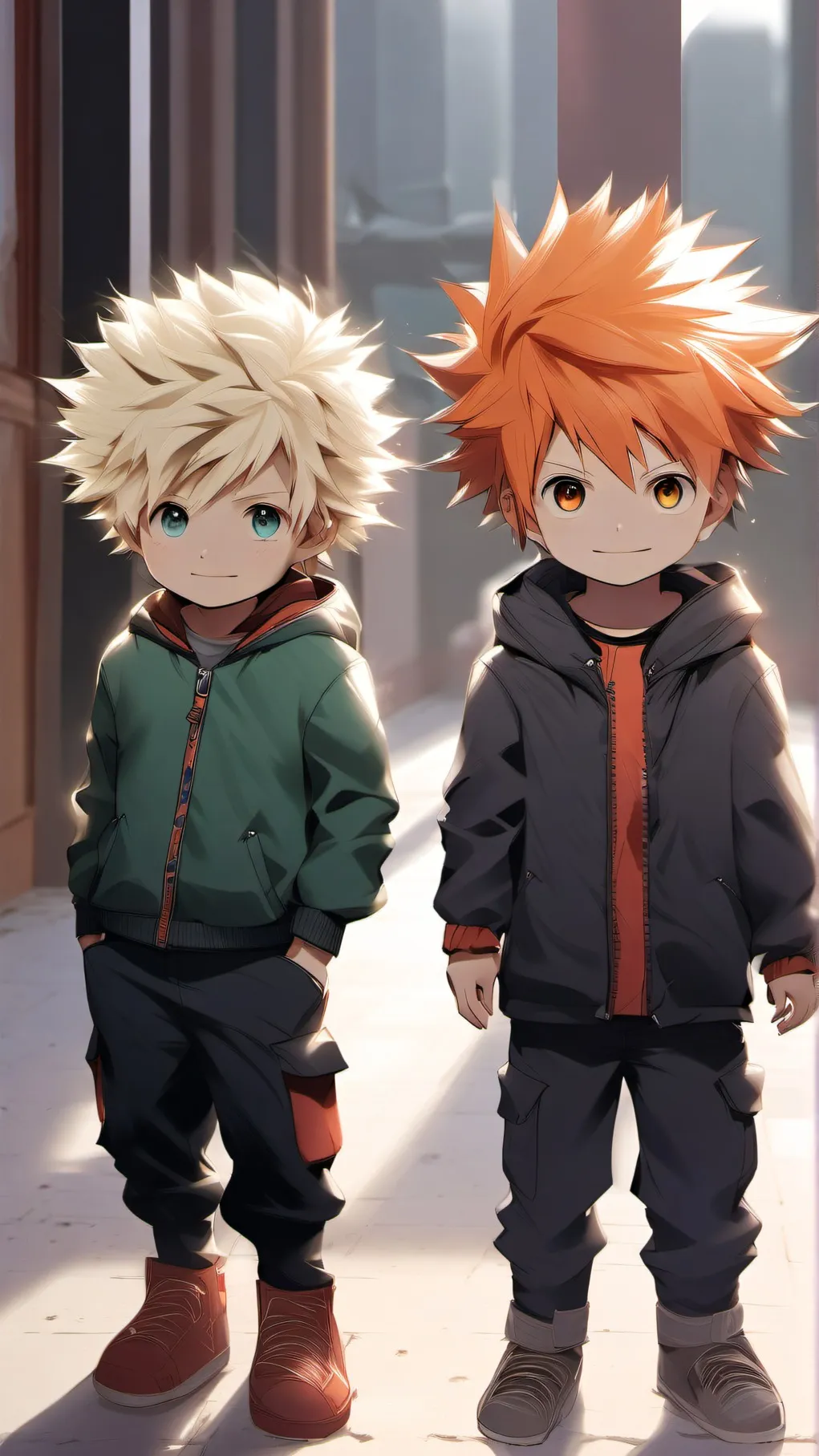 ai character: Baby BakugoBrother background