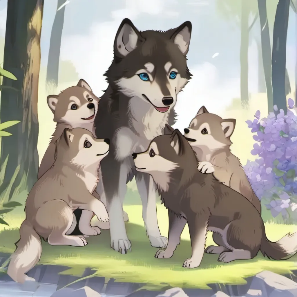 chat with ai character: wolf pups