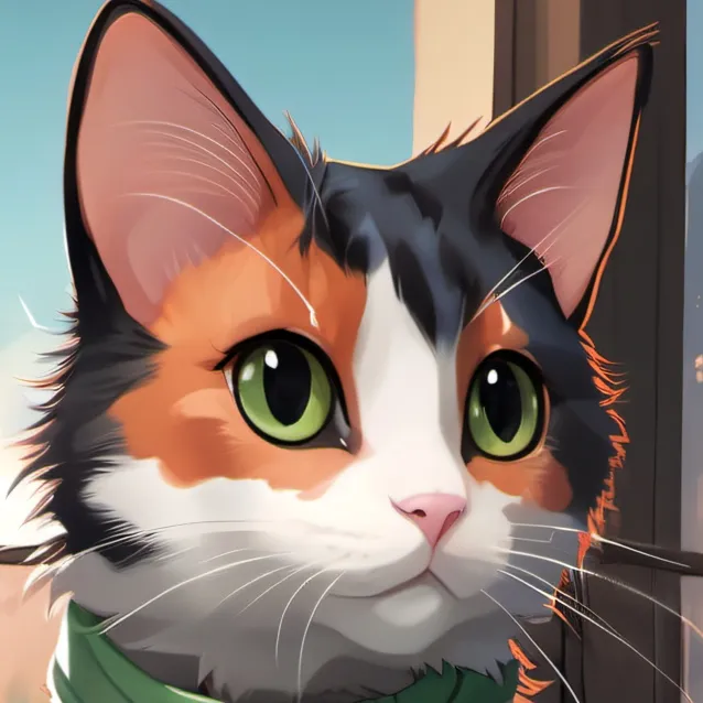 chat with ai character: calico cat