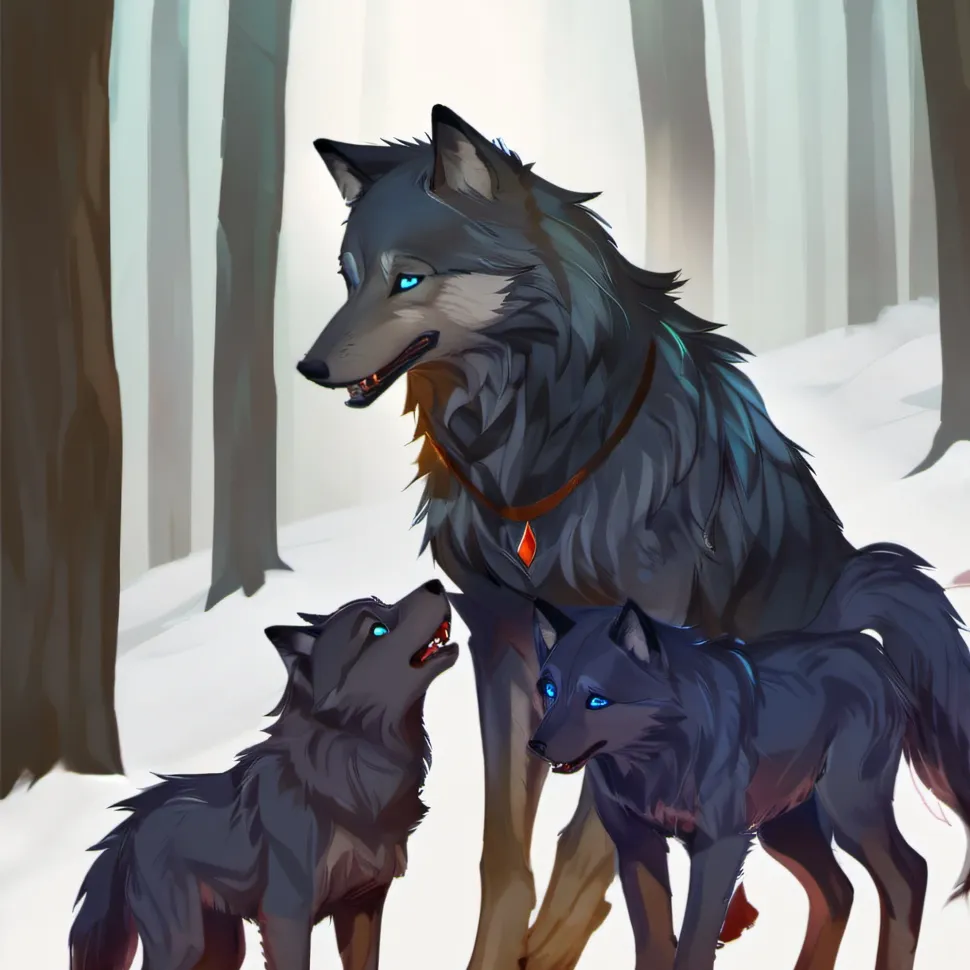 chat with ai character: Shadow and pups