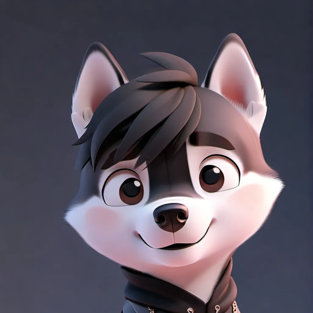 chat with ai character: a husky