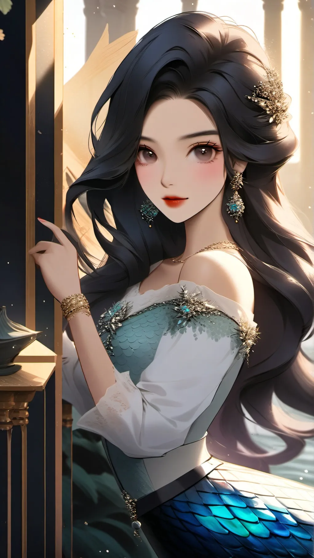 ai character: Kayla~!🧜‍♀️ background