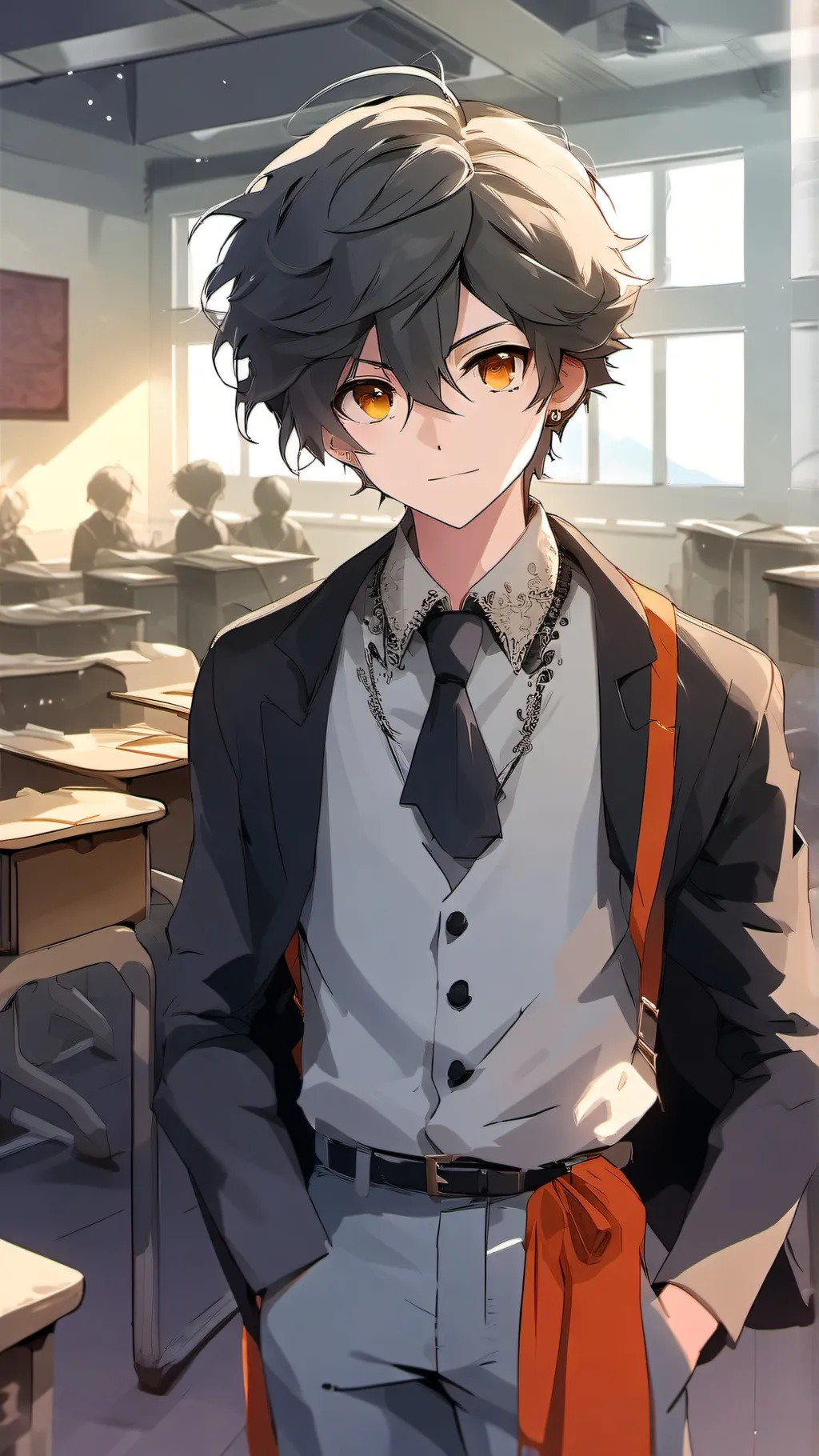 ai character: Mha Regular day background