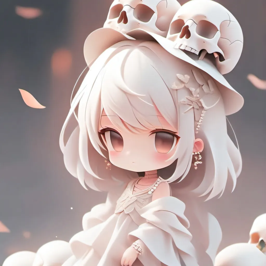 chat with ai character: a skeleton girl