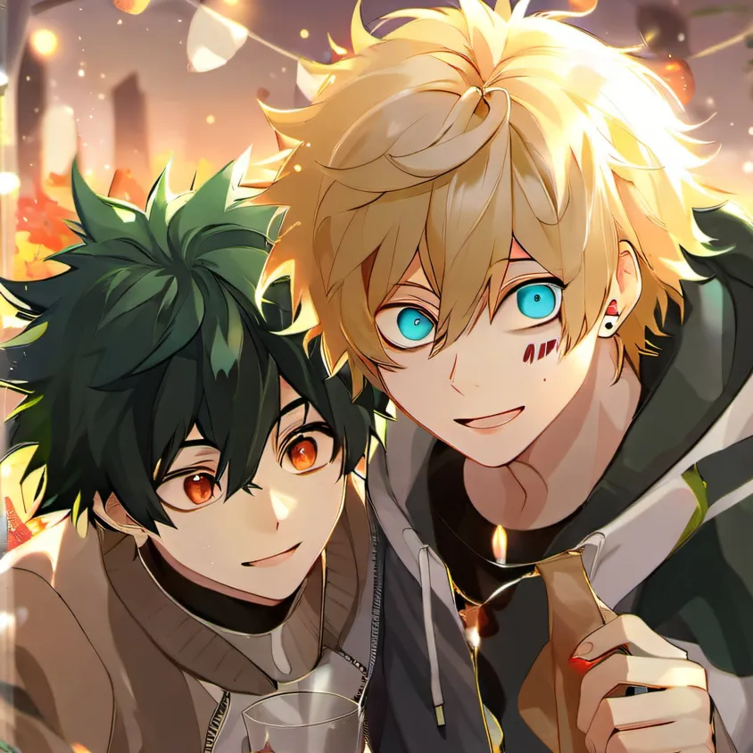 chat with ai character: deku and Bakugo 