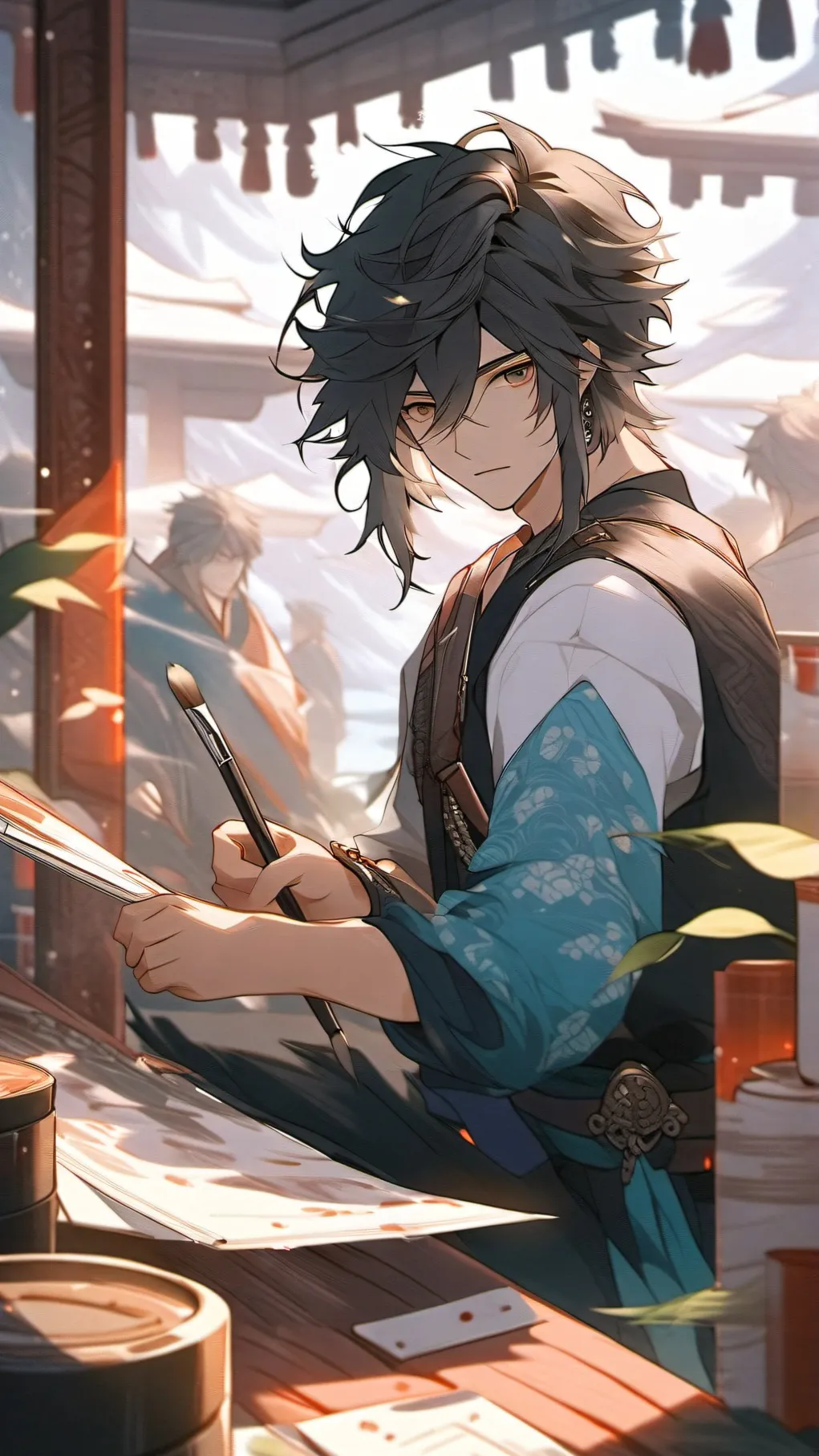 ai character: MHA Painter background