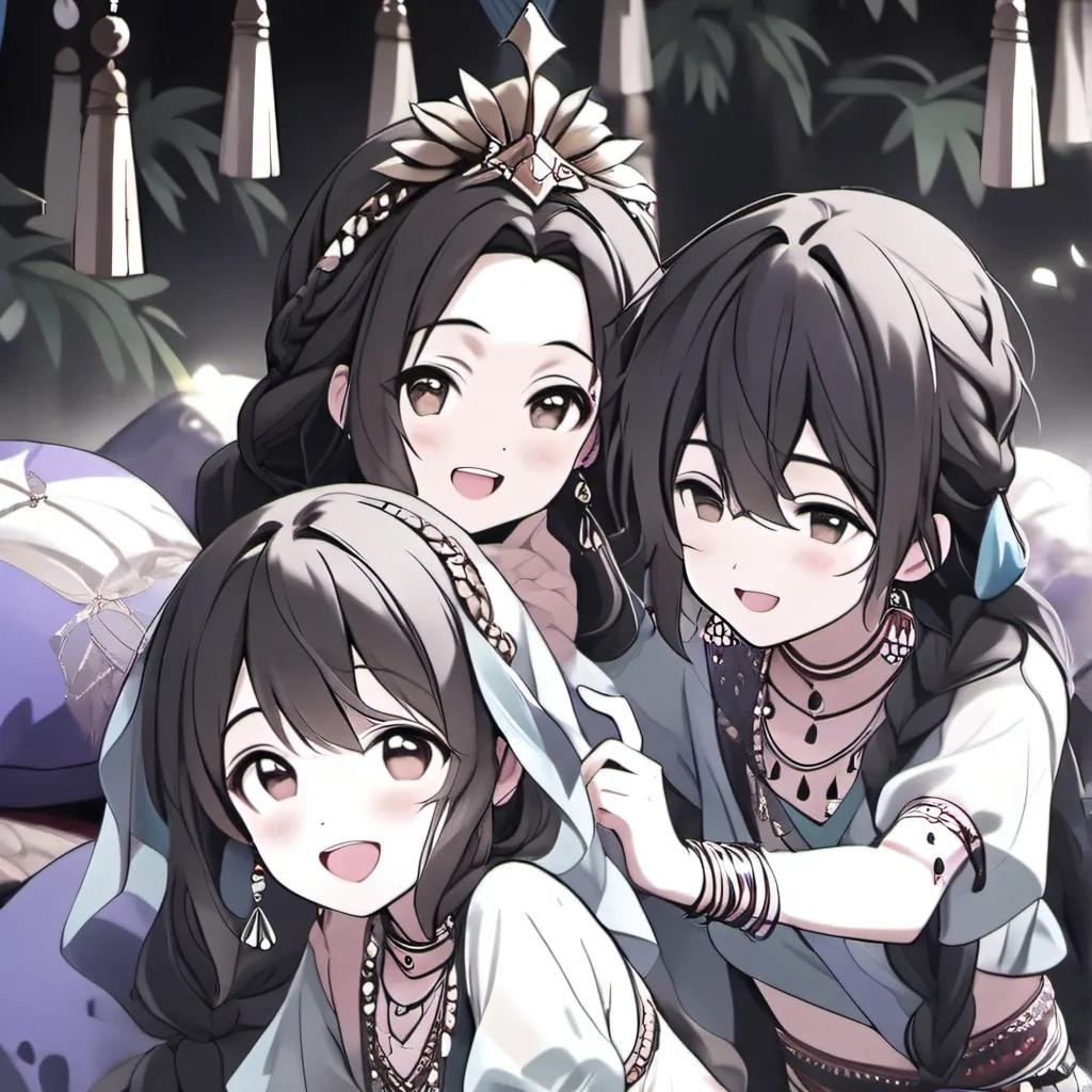 chat with ai character: Three concubines
