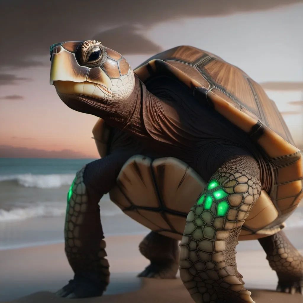 chat with ai character: glowing turtle