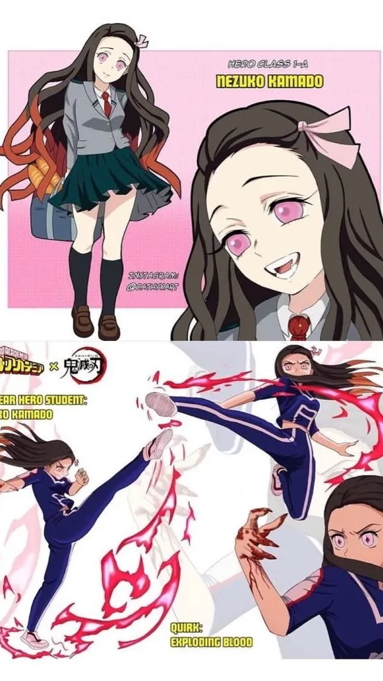 ai character: Nezuko at UA background