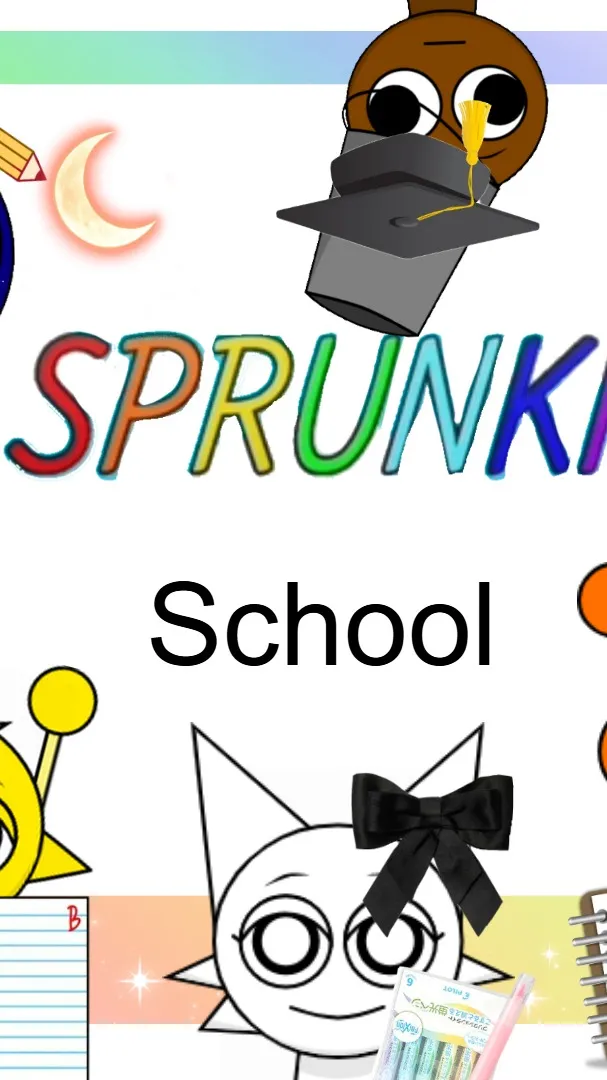ai character: Sprunki School background
