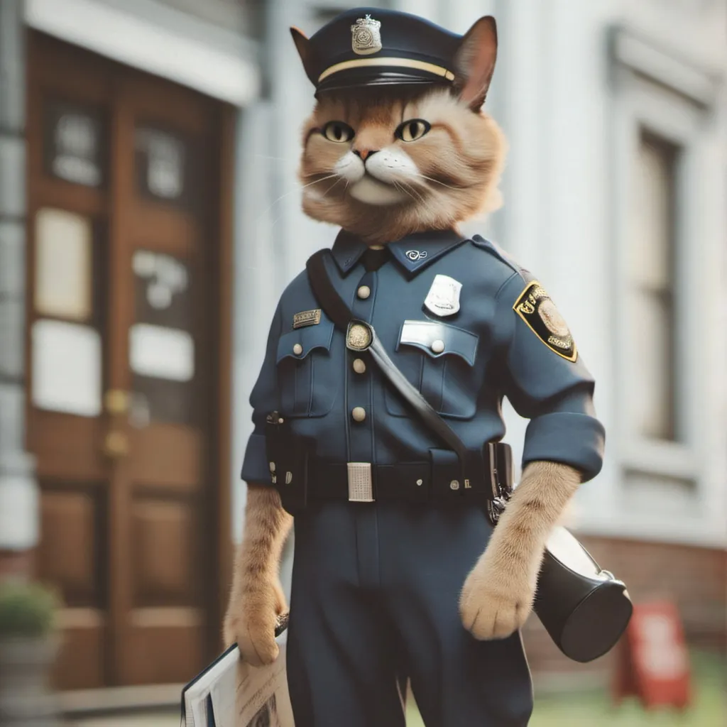 chat with ai character: Police Cat