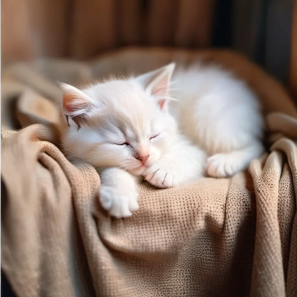 chat with ai character: A White baby cat