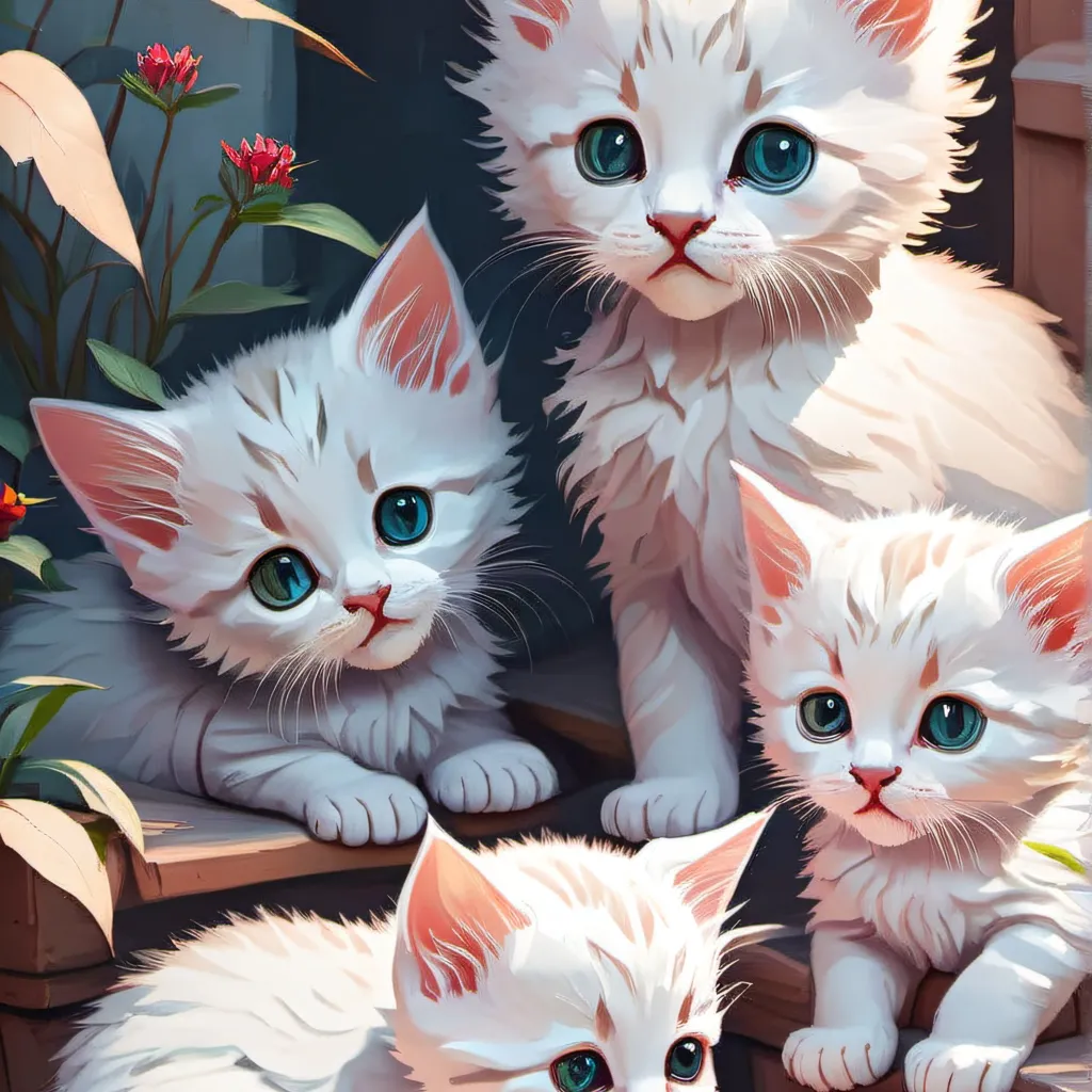 chat with ai character: Mother and kittens