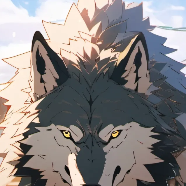 chat with ai character: giant wolf